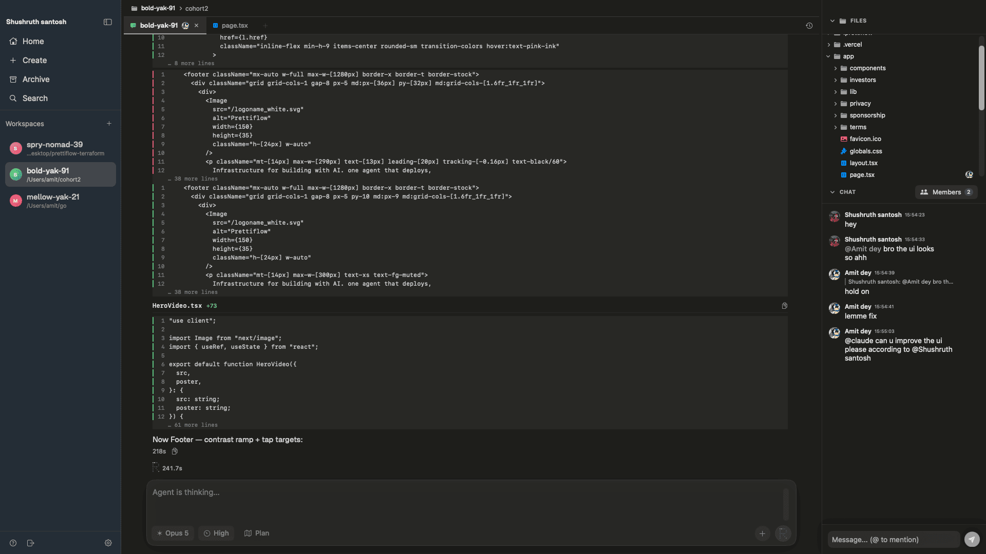 Rumix desktop app — real-time multiplayer coding session